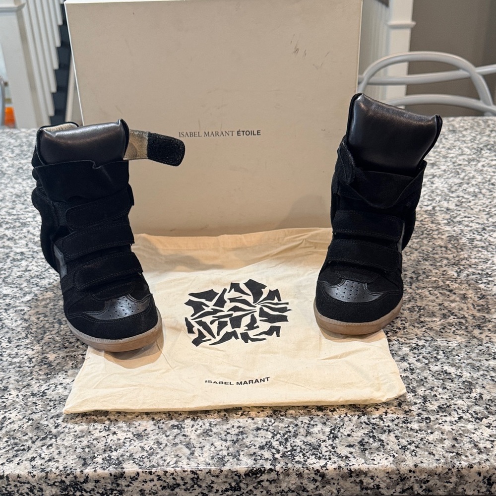 Isabel Marant Black High-Top Sneakers